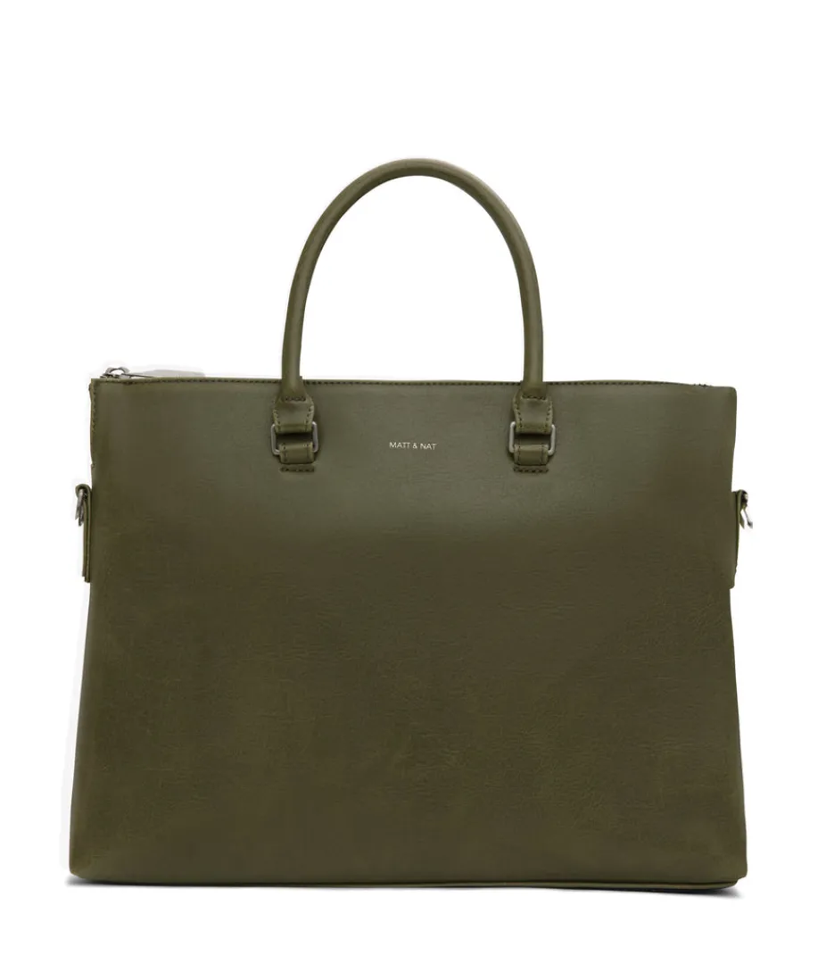 Briefcases | Briefcases | Matt & Nat Mattnat ALBAN Vegan Briefcase - Vintage