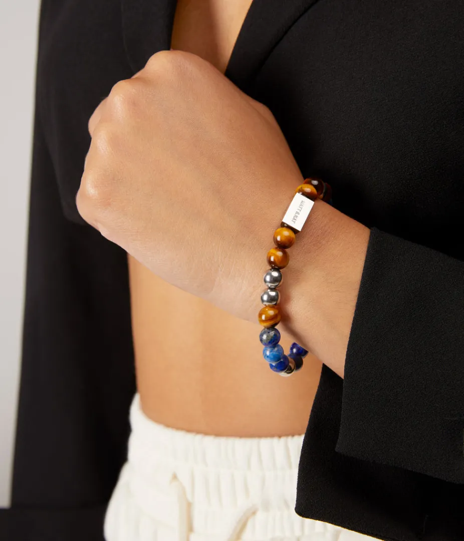 Bracelets | Matt & Nat Mattnat Bracelets LAUGHING - Stone Bead Bracelet BLACK