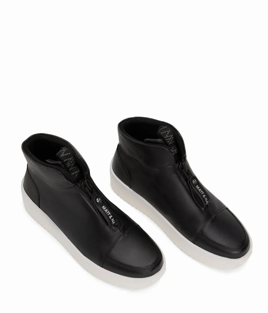 Sneakers | Heels | Matt & Nat Mattnat Footwear FLERI Women's Vegan High Top Sneakers BLACK