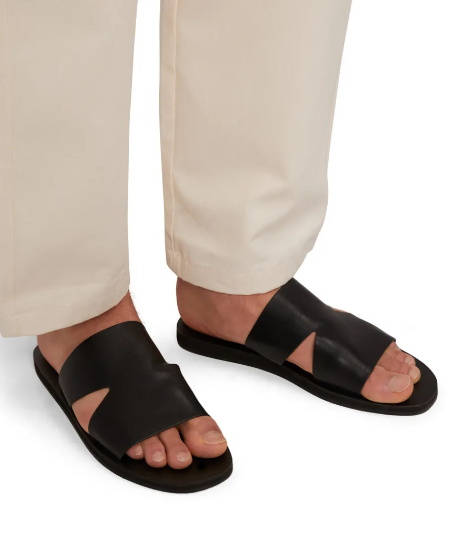 Footwear | Matt & Nat Mattnat LEVOS Men's Vegan Slip On Sandals BLACK
