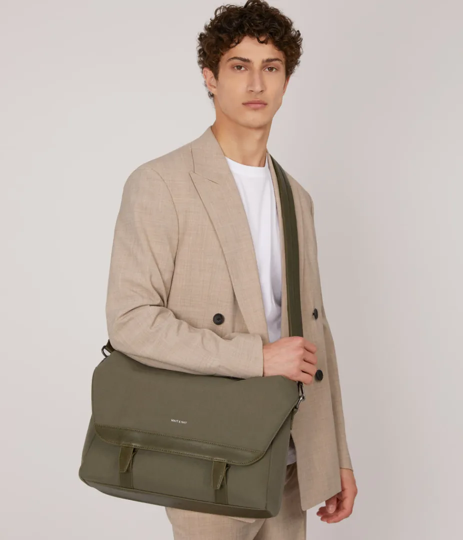 Totes | Briefcases | Matt & Nat Mattnat MARTEL Vegan Messenger Bag - Canvas
