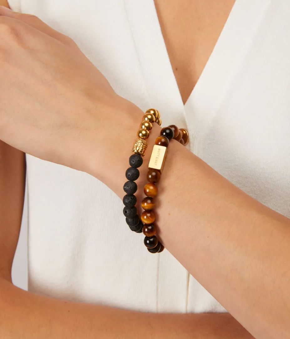 Bracelets | Matt & Nat Mattnat PROTECTIVE - Stainless Steel Gold Bracelet Bracelets BLACK