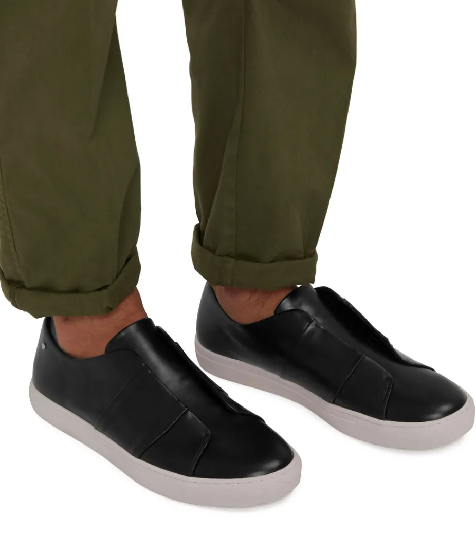 Sneakers | Footwear | Matt & Nat Mattnat RENZO Men's Vegan Slip On Sneakers BLACK
