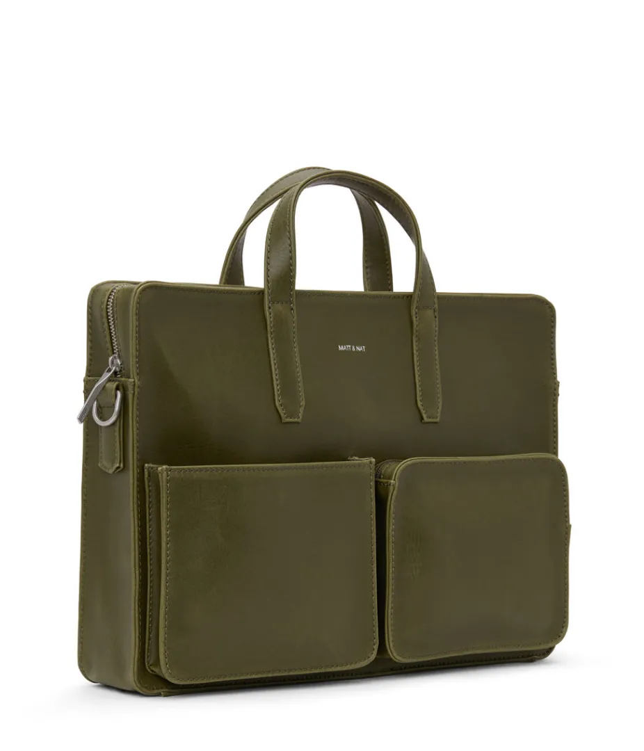 Briefcases | Briefcases | Matt & Nat Mattnat SOREN Vegan Briefcase - Vintage