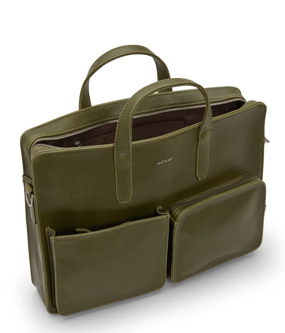 Briefcases | Briefcases | Matt & Nat Mattnat SOREN Vegan Briefcase - Vintage