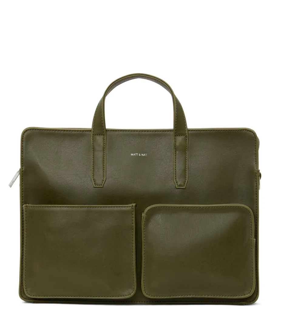 Briefcases | Briefcases | Matt & Nat Mattnat SOREN Vegan Briefcase - Vintage